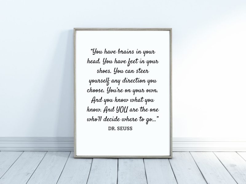 Dr. Seuss Motivational Quote Poster