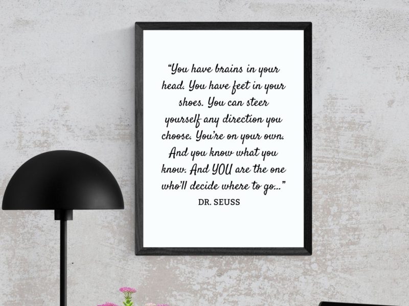 Dr. Seuss Motivational Quote Poster
