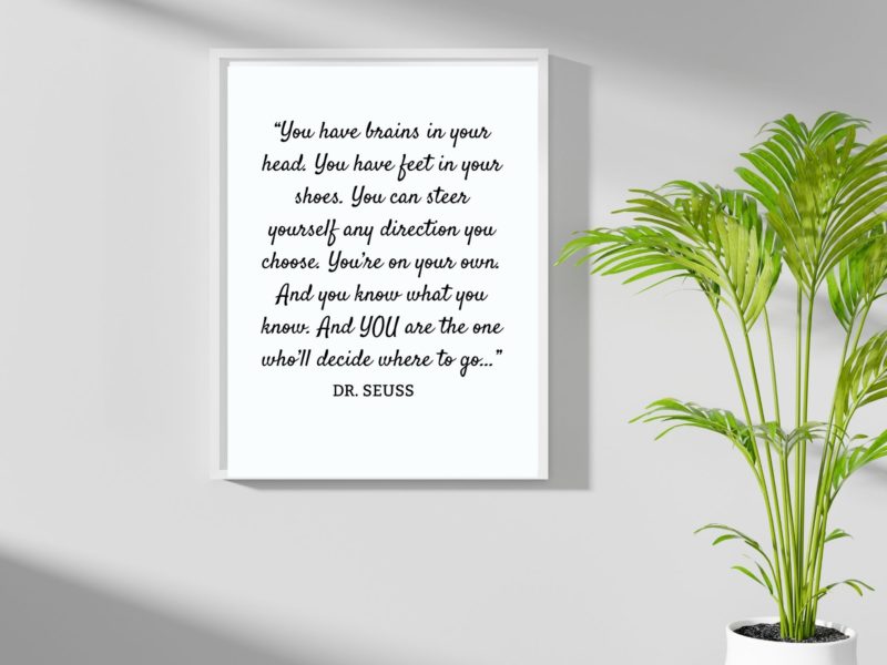 Dr. Seuss Motivational Quote Poster