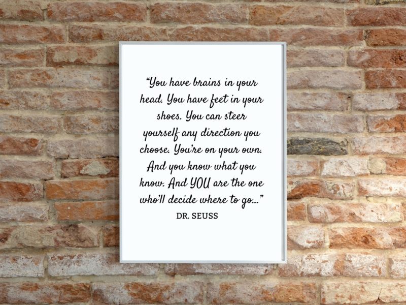 Dr. Seuss Motivational Quote Poster
