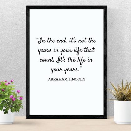 Abraham Lincoln Motivational Quote Poster
