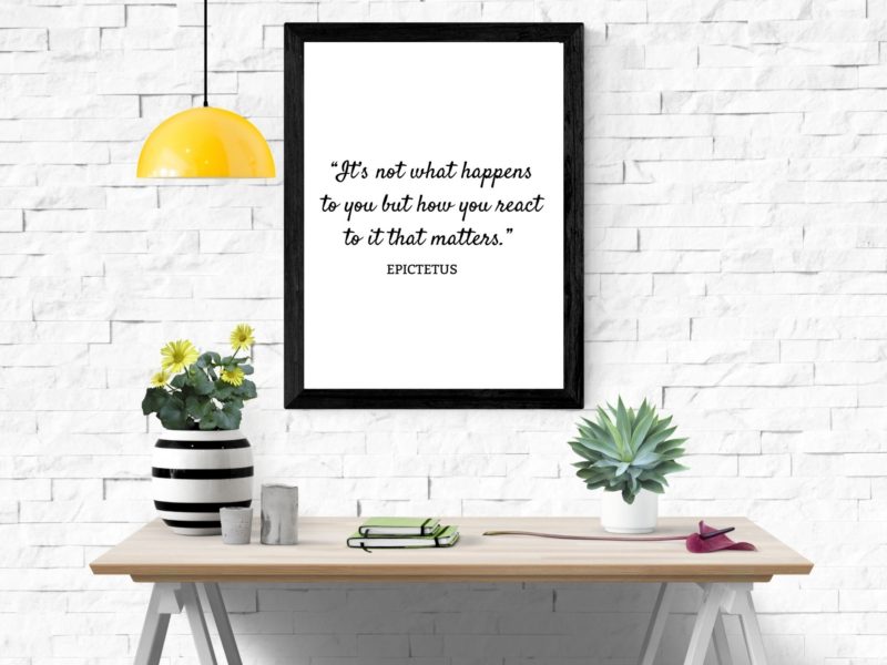 Epictetus Motivational Quote Poster