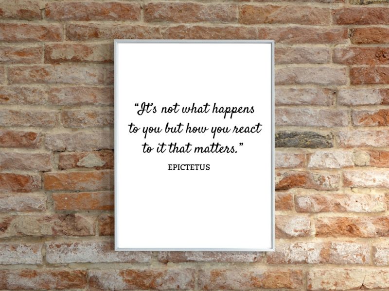 Epictetus Motivational Quote Poster