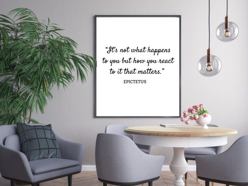 Epictetus Motivational Quote Poster