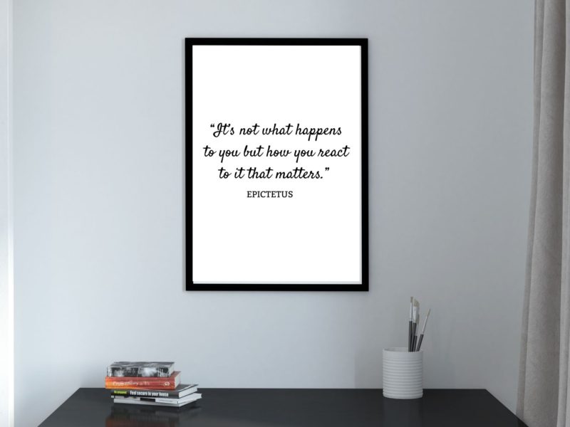 Epictetus Motivational Quote Poster