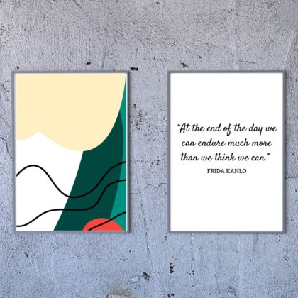 Frida Kahlo Inspirational Quote Poster