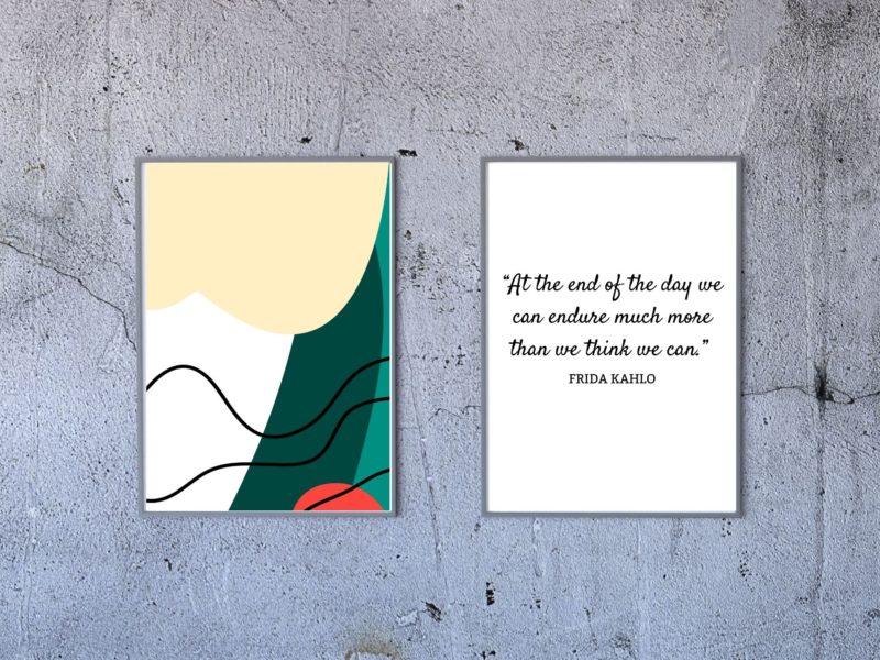 Frida Kahlo Inspirational Quote Poster