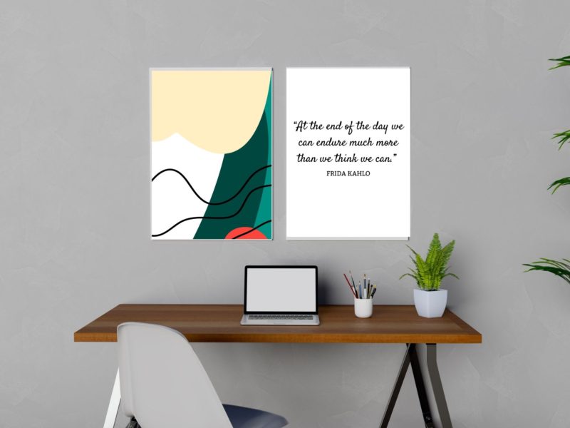 Frida Kahlo Inspirational Quote Poster