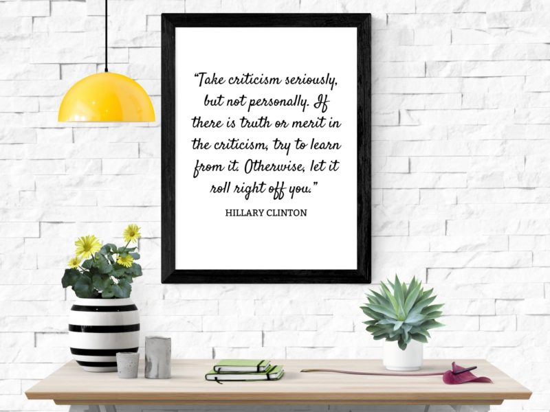 Hillary Clinton Motivational Quote Poster