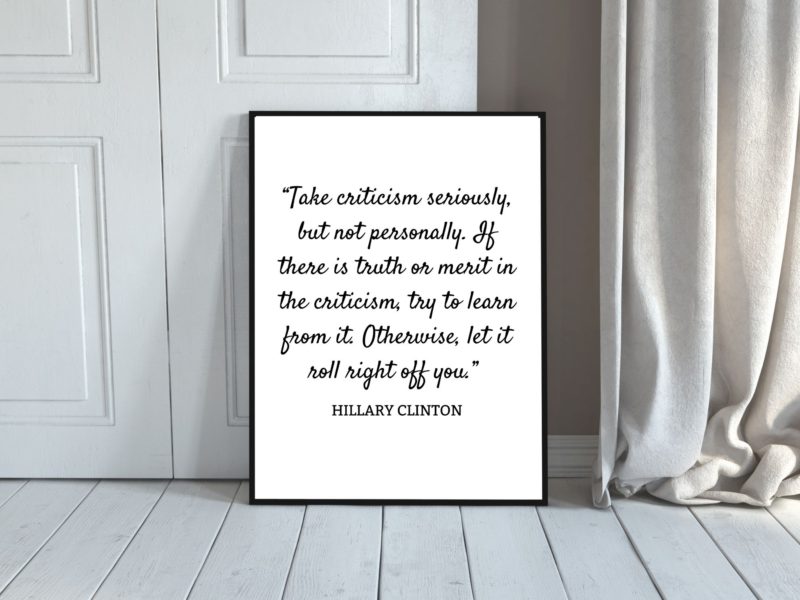 Hillary Clinton Motivational Quote Poster