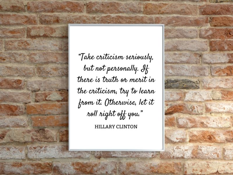 Hillary Clinton Motivational Quote Poster