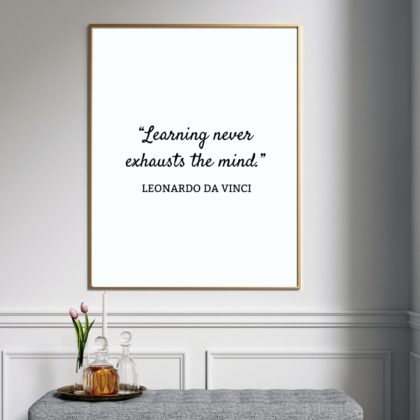 Leonardo Da Vinci Motivational Quote Poster