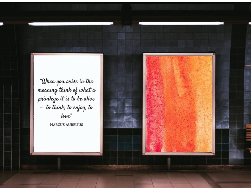 Marcus Aurelius Inspirational Quote Poster
