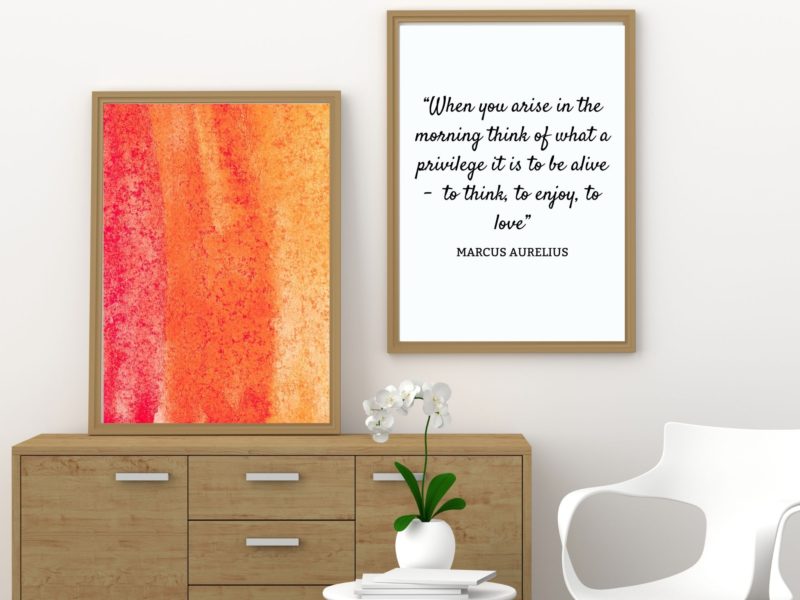 Marcus Aurelius Inspirational Quote Poster