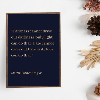 Martin Luther King Jr Motivational Quote Poster
