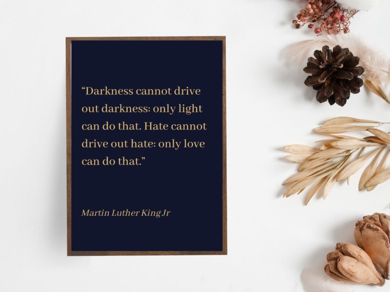 Martin Luther King Jr Motivational Quote Poster