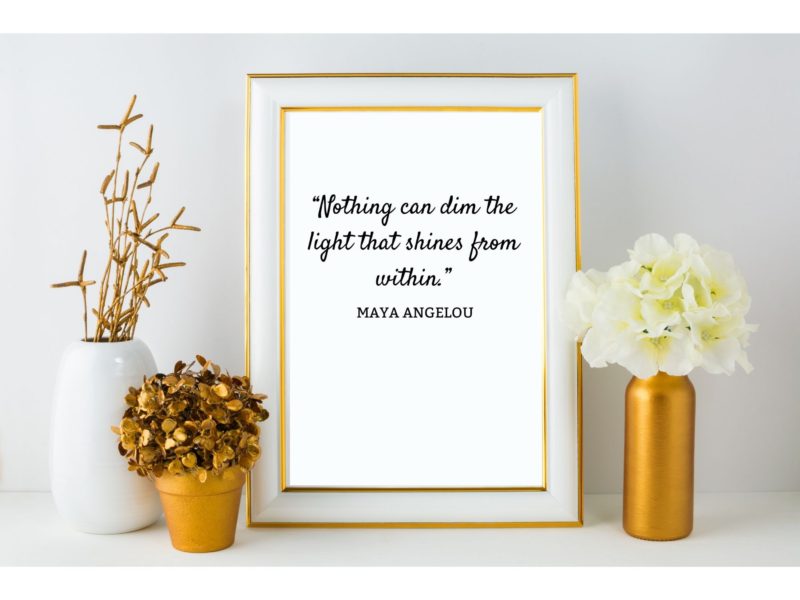 Maya Angelou Motivational Quote Poster