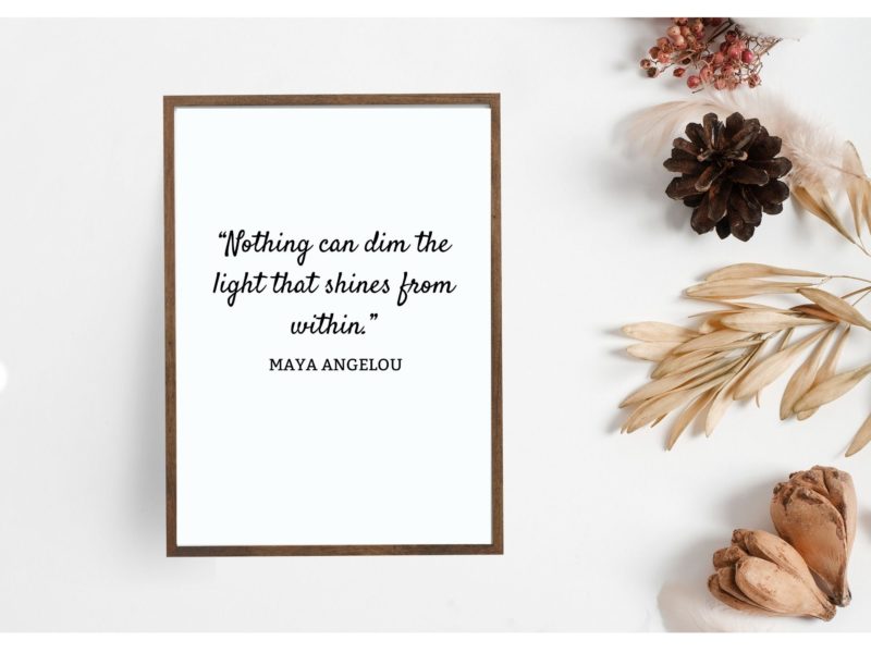 Maya Angelou Motivational Quote Poster