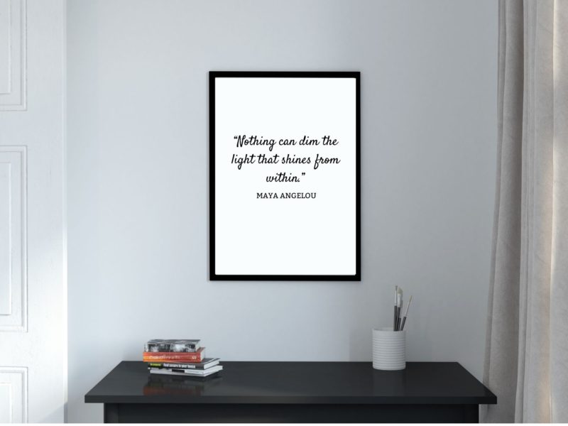 Maya Angelou Motivational Quote Poster