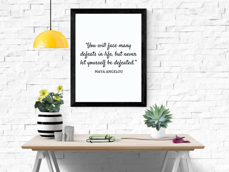 Maya Angelou Motivational Quote Poster
