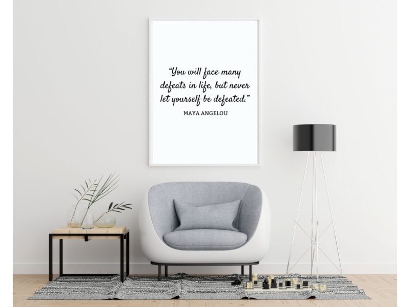 Maya Angelou Motivational Quote Poster