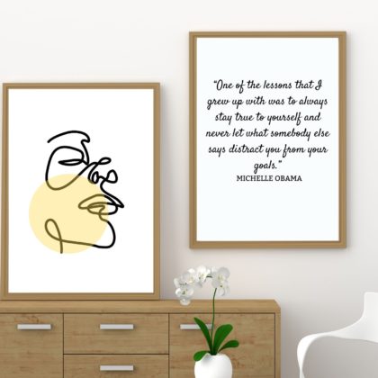 Michelle Obama Inspirational Quote Poster