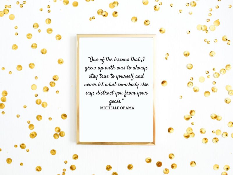 Michelle Obama Motivational Quote Poster