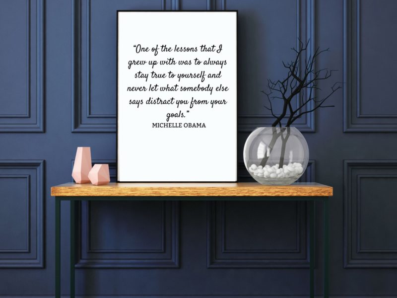 Michelle Obama Motivational Quote Poster
