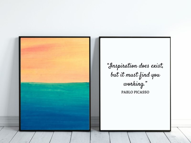 Pablo Picasso Inspirational Quote Poster