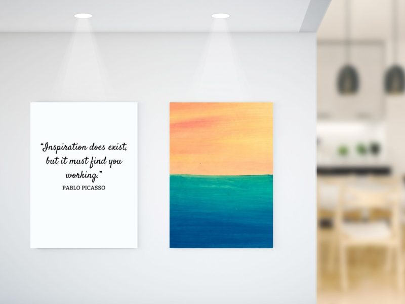 Pablo Picasso Inspirational Quote Poster