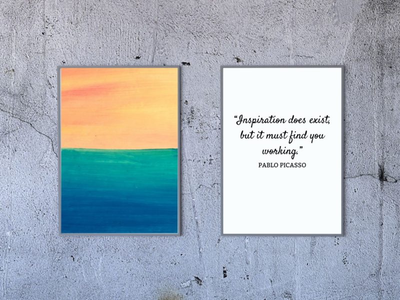 Pablo Picasso Inspirational Quote Poster