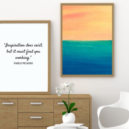 Pablo Picasso Inspirational Quote Poster