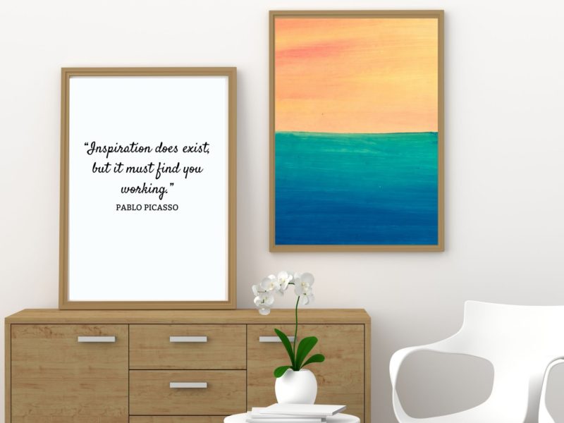 Pablo Picasso Inspirational Quote Poster
