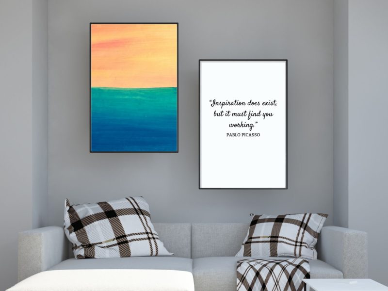 Pablo Picasso Inspirational Quote Poster
