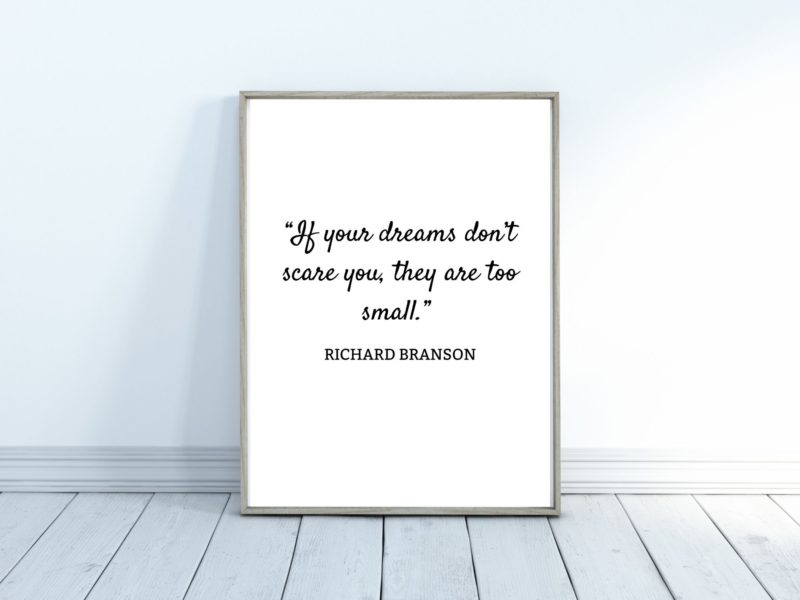 Richard Branson Motivational Quote Poster