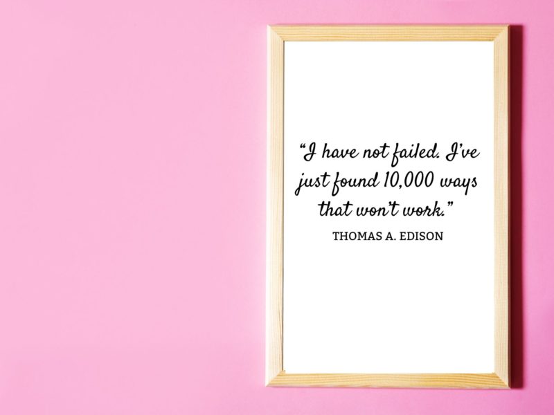 Thomas A Edison Motivational Quote Poster
