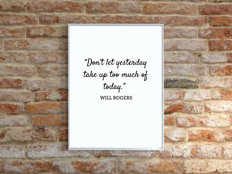 Will Rogers Motivational Quote Poster