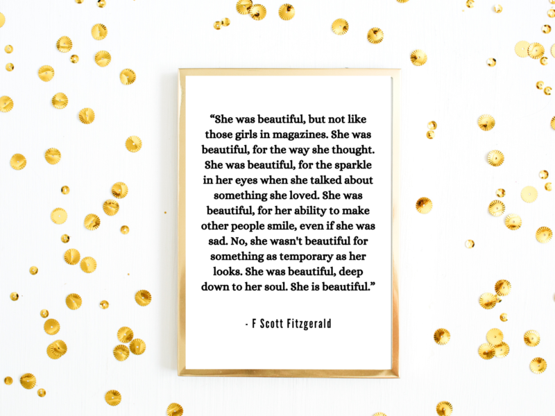 F Scott Fitzgerald Quote Poster