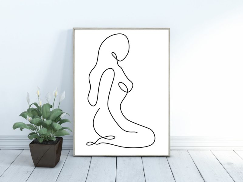 Women line art poster