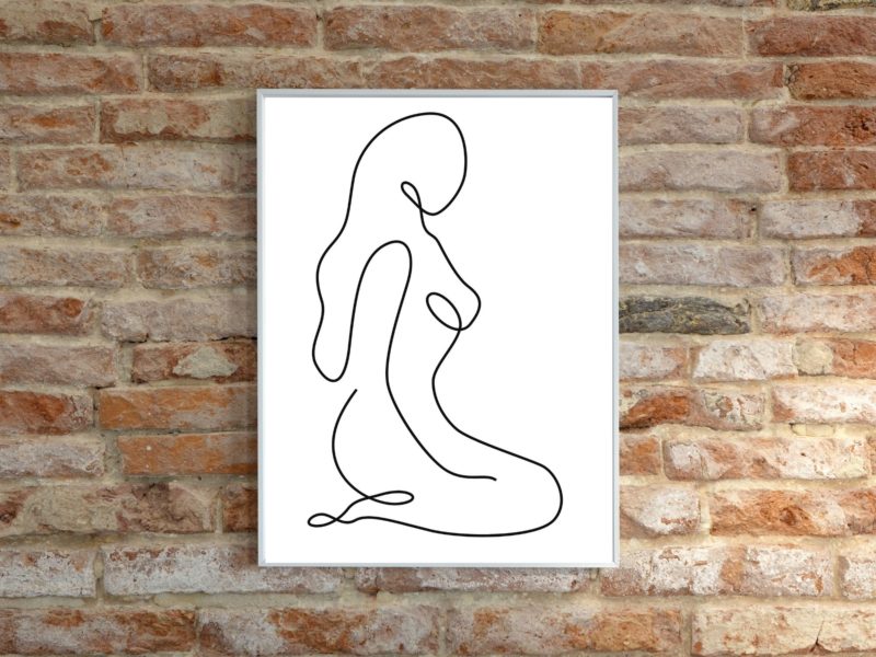 Women line art poster