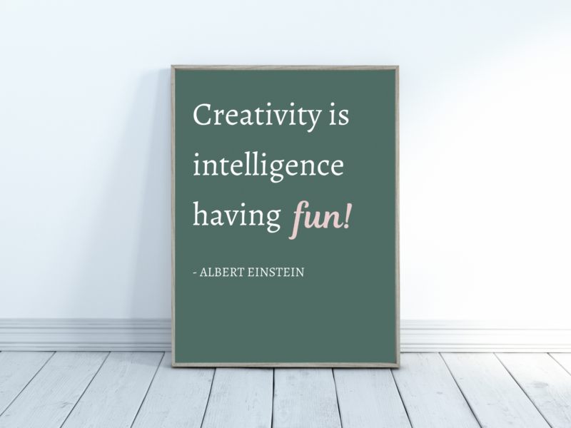 Albert Einstein Motivational Quote Poster