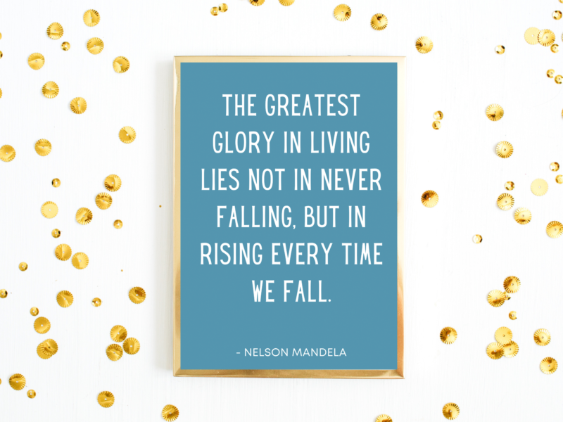 Nelson Mandela Motivational Quote Poster