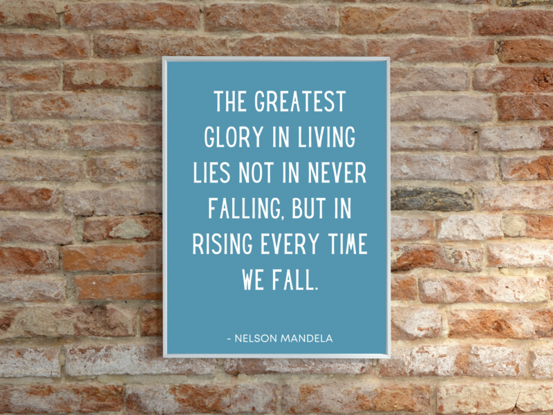 Nelson Mandela Motivational Quote Poster