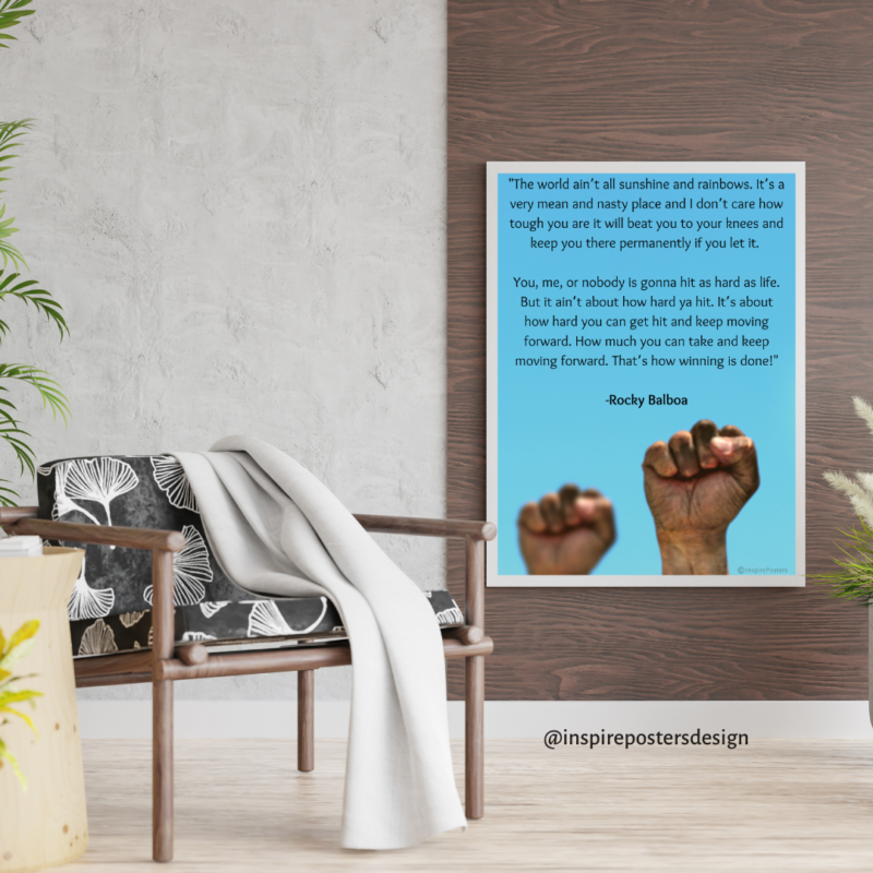 Rocky Balboa Quote Poster