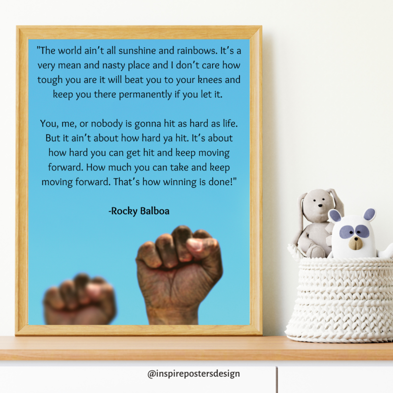 Rocky Balboa Quote Poster